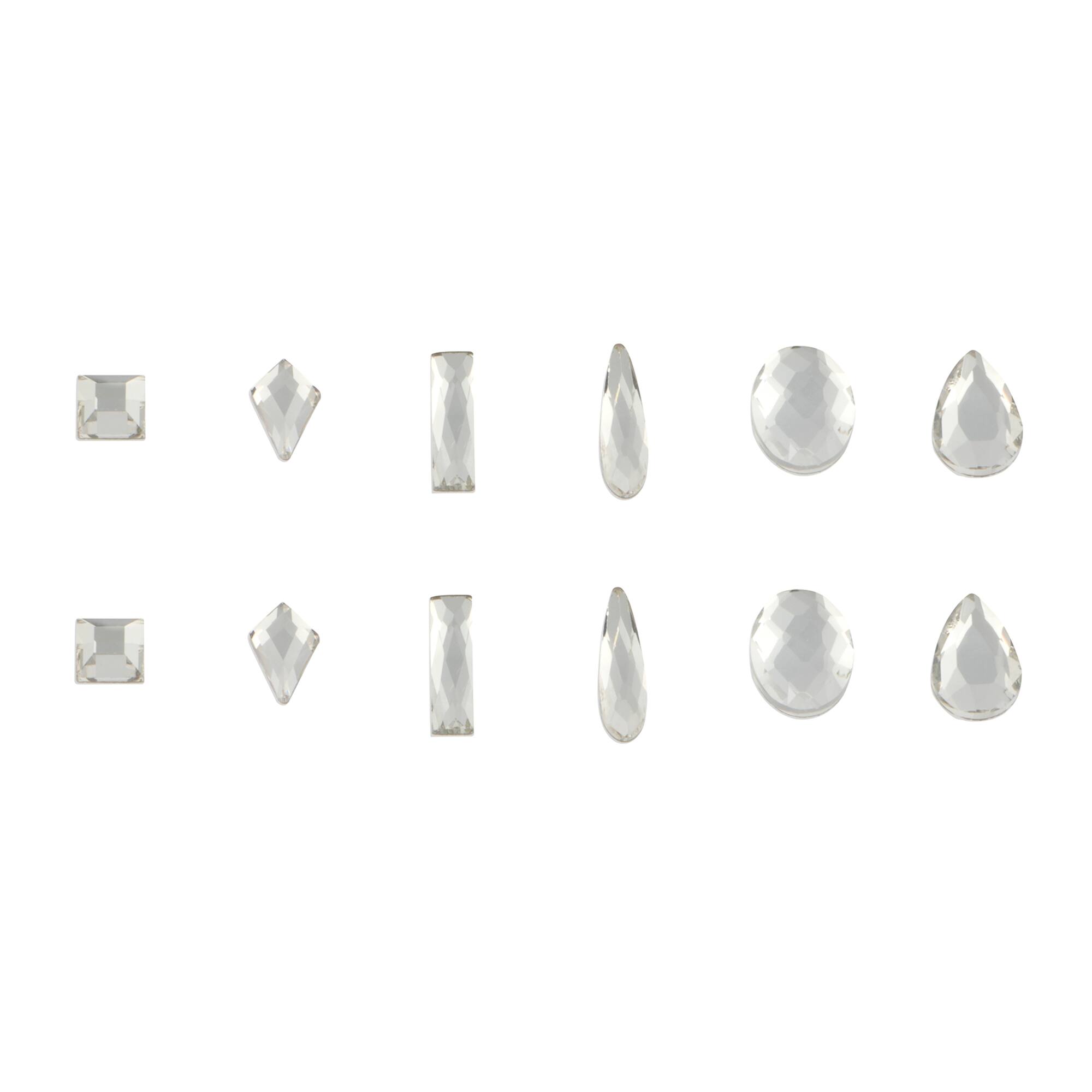 Jewel Shapes Glass Flatback Rhinestones by Bead Landing